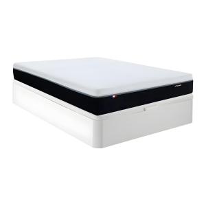 Conjunto de canapé abatible de 140 x 190 cm blanco   colchó…