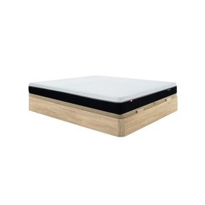 Conjunto de canapé abatible 180 x 200 cm natural claro   co…