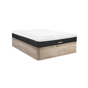 Conjunto de canapé abatible de 140 x 190 cm natural claro  …