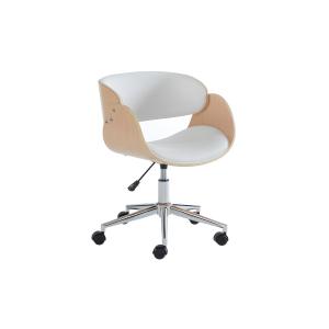 Silla de escritorio - Piel sintética y metal cromado - robl…