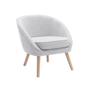 Sillón de tela gris claro LINDALE