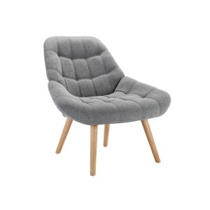 Sillón de tela gris LUOSTO