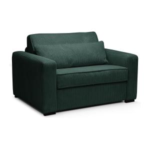 Sillón cama de pana verde - Cama de 100 cm - MONDOVI