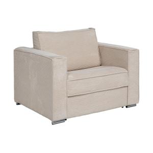 Sillón cama de pana beige - Cama de 70 cm - Colchón de 14 c…