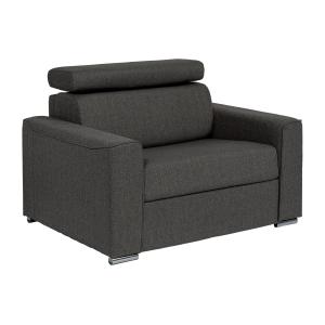 Sillón cama de apertura rápida de tela gris - Cama de 70 cm…
