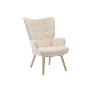 Sillón de tela beige VATELY