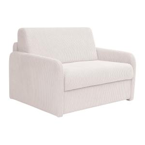 Sillón cama de pana beige - Cama de 70cm - NADOA