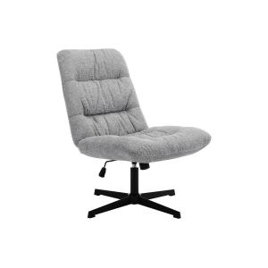 Sillón pivotante de tela jaspeado gris SELENDO