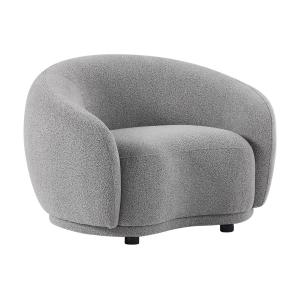 Sillón de tela rizada gris BOVANA de Pascal Morabito