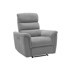 Sillón relax eléctrico de tela gris CARTASIA