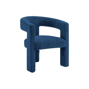 Sillón de tela texturizada azul FAVINA