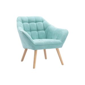 Sillón de tela verde agua CASERTA