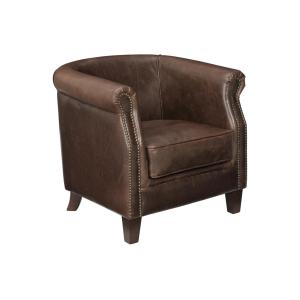 Sillón club de piel envejecida ENGUERRAND