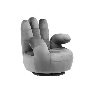 Sillón mano pivotante CATCHY de terciopelo - Antracita
