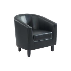 Sillón cabriolet de piel sintética negra CRISTOBAL II