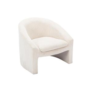 Sillón de terciopelo crema OSSANA