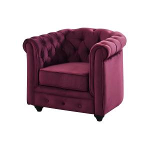 Sillón CHESTERFIELD - Terciopelo púrpura