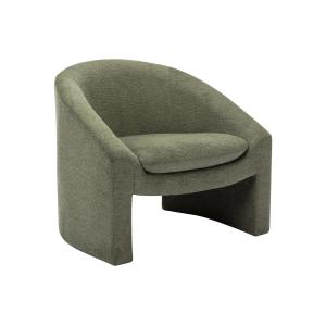 Sillón de tela verde OSSANA