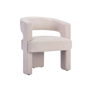 Sillón de tela texturizada beige FONTANOVA