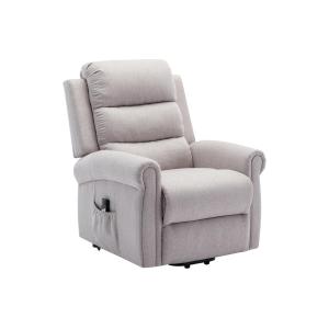 Sillón de masaje de tela con elevador eléctrico - Beige - L…