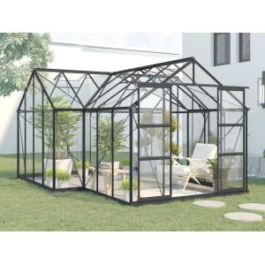 Invernadero de jardín estilo orangerie de vidrio templado 1…