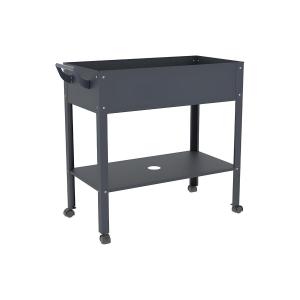 Jardinera con ruedas de acero gris MELISSE - Ancho 905 x Pr…