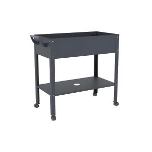 Jardinera con ruedas de acero gris MELISSE - Ancho 905 x Pr…