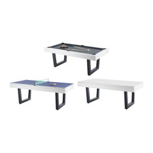 Mesa transformable - Billar y Ping-pong - Color blanco y ne…