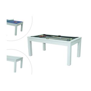 Mesa transformable blanca - Billar y ping pong - Ancho 182…