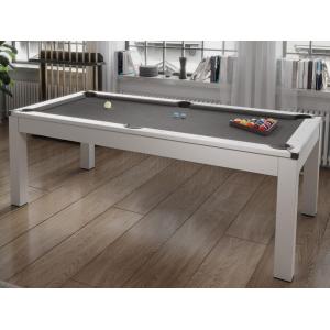 Mesa transformable blanca - Billar y ping pong - Ancho 182…