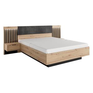 Cama con mesitas de noche 160 x 200 cm - Con LEDs - Colores…