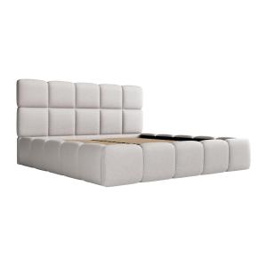 Canapé abatible de 140 x 190 cm - Tela jaspeada - Gris clar…