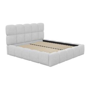 [OLD VERSION]Cama baúl 200 x 200 cm - Tela bouclé - Gris cl…