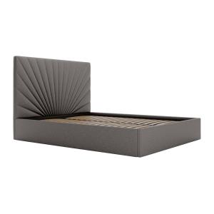 Cama arcón 180 x 200 cm - Tela - Gris antracita - RILIODA d…