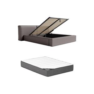 Canapé abatible 200 x 200 cm - Tela - Gris antracita   Colc…