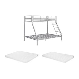 Litera ELEVATIO IV - 90 x 190 cm - Acero - plata   colchón