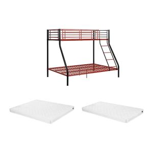 Litera ELEVATIO IV - 90 x 190 cm - Acero - Negro y rojo   c…