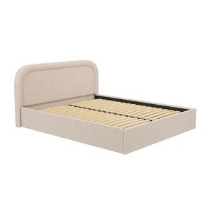 Canapé abatible de 140 x 190 cm - Tela rizada - Beige - FIR…