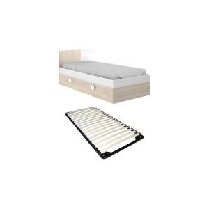 Cama nido 2 x 90 x 190 cm - Color: natural y blanco   somie…
