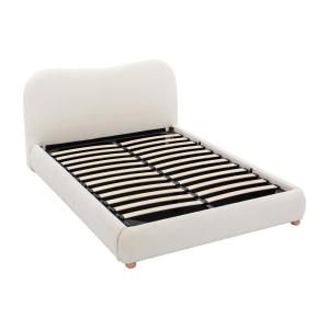 Canapé abatible de 120 x 190 cm - Tela rizada - Beige - VAN…