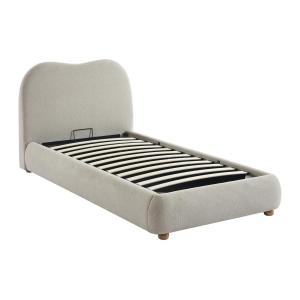 Canapé abatible 90 x 190 cm - Tela - Beige - VANARI