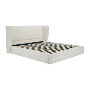 Canapé abatible 140 x 190 cm - Tela rizada - Crema - CORTAG…