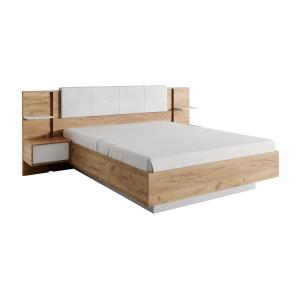 Cama con mesas de noche 160 x 200 cm - Con luces LED - Colo…