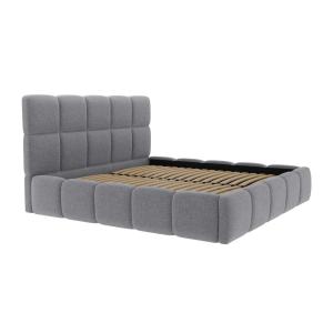 Canapé abatible de 180 x 200 cm - Tela texturizada - Gris -…