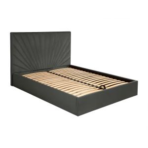 Canapé abatible 140 x 190 cm - Terciopelo - Gris antracita…