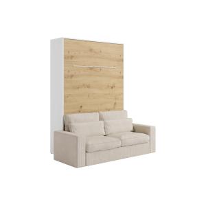 Cama abatible 140 x 190 cm - Apertura vertical manual - Con…