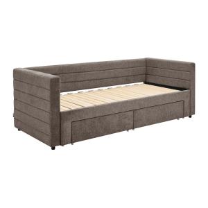 Cama nido 2 x 80 x 200 cm - Con somier y cajones - Tela tex…