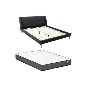 Cama de estilo escandinavo 180 x 200 cm - Tela - Gris antra…