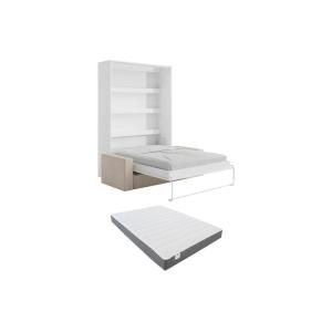 Cama abatible 140 x 200 cm - Apertura vertical manual - Con…