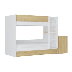Litera con cama nido y 2 escritorios 3 x 90 x 190 cm - Colo…
